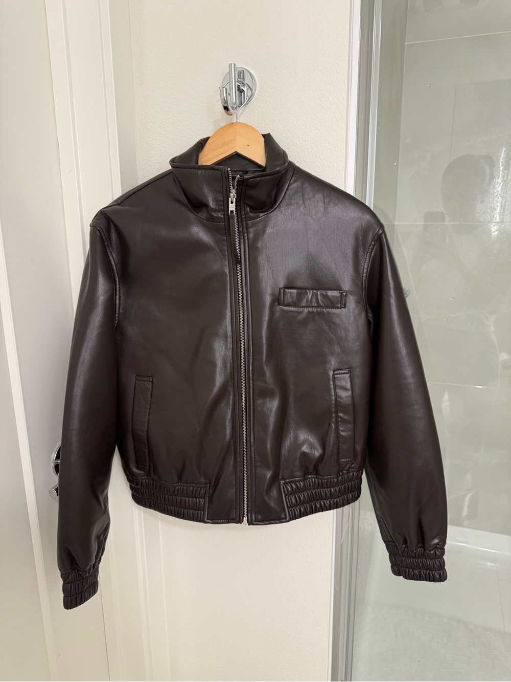 Wilfred (Josephine) Leather Bomber Jacket